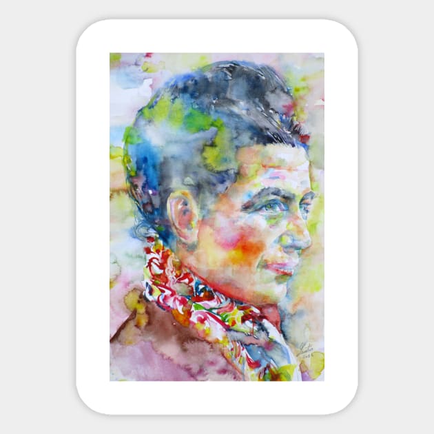 SIMONE DE BEAUVOIR - watercolor portrait Sticker by lautir